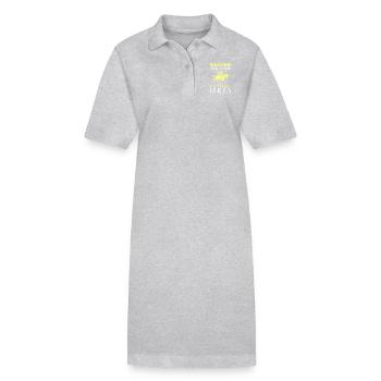 Saut de cheval Sports équestres Cadeau de sports équestres - Robe polo bio PAIGER Stanley/Stella Femme - gris chiné - Devant