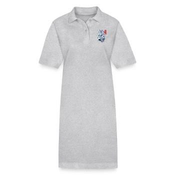 Mythe élémentaire du dragon d’eau japonais - Robe polo bio PAIGER Stanley/Stella Femme - gris chiné - Devant