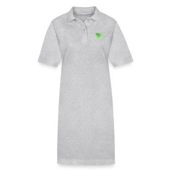 Balle de tennis Splash Art - Robe polo bio PAIGER Stanley/Stella Femme - gris chiné - Devant