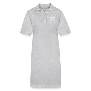 1 verheiratet Baumwoll Hochzeit 1.Hochzeitstag - Stanley/Stella Frauen Bio-Polokleid PAIGER - Grau meliert - Vorne