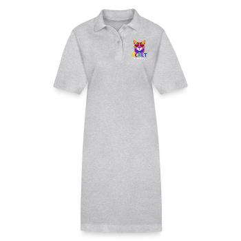 Anti-valentinstag Single Herzensbrecher - Stanley/Stella Frauen Bio-Polokleid PAIGER - Grau meliert - Vorne