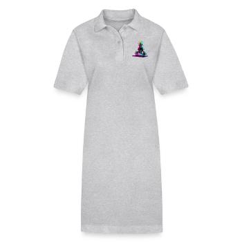 EDM Music Rave Festival Ananas Techno - Robe polo bio PAIGER Stanley/Stella Femme - gris chiné - Devant