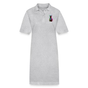 EDM Music Rave Festival Ananas Techno - Robe polo bio PAIGER Stanley/Stella Femme - gris chiné - Devant