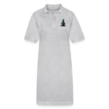 EDM Music Rave Festival Ananas Techno - Robe polo bio PAIGER Stanley/Stella Femme - gris chiné - Devant