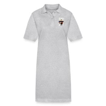 Emu Daddy Vogel Strauß Laufvogel Dad Vatertag Emu - Stanley/Stella Frauen Bio-Polokleid PAIGER - Grau meliert - Vorne
