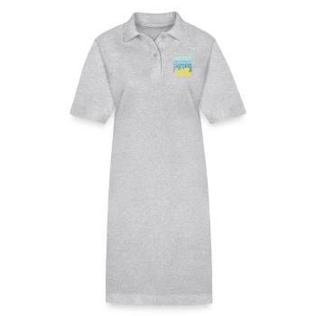 Jardin, jardinier amateur, jardinage, jardinier, cadeau - Robe polo bio PAIGER Stanley/Stella Femme - gris chiné - Devant