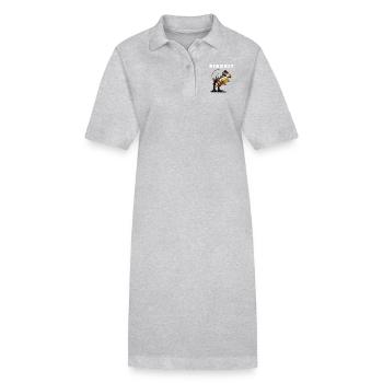 Ice Age with dinosaurs - Stanley/Stella PAIGER Organic Women’s Polo Dress - heather grey - Front