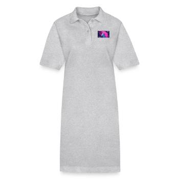 80er Motto Party Das ist mein 80er Jahre Kostüm - Stanley/Stella Frauen Bio-Polokleid PAIGER - Grau meliert - Vorne