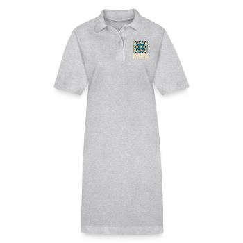 80er Motto Party Das ist mein 80er Jahre Kostüm - Stanley/Stella Frauen Bio-Polokleid PAIGER - Grau meliert - Vorne