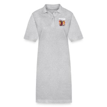 Huhn Hühner Hühnerbesitzer Verrücktes Huhn - Stanley/Stella Frauen Bio-Polokleid PAIGER - Grau meliert - Vorne