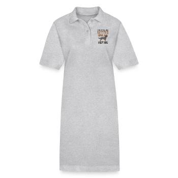 Setter anglais chien de race chien doux - Robe polo bio PAIGER Stanley/Stella Femme - gris chiné - Devant