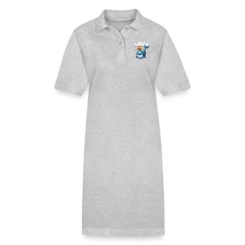 Karneval Wal lustig Konfetti Alaaf Rosenmontag - Stanley/Stella Frauen Bio-Polokleid PAIGER - Grau meliert - Vorne