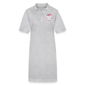 Glücklicher Moment mit meiner wahren Liebe - Stanley/Stella Frauen Bio-Polokleid PAIGER - Grau meliert - Vorne
