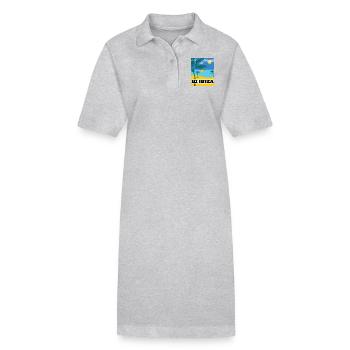 Hallo Ibiza, Ibiza Beach - Stanley/Stella Frauen Bio-Polokleid PAIGER - Grau meliert - Vorne