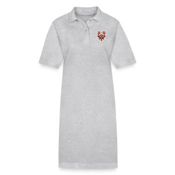 Hummer-Liebhaber - Stanley/Stella Frauen Bio-Polokleid PAIGER - Grau meliert - Vorne