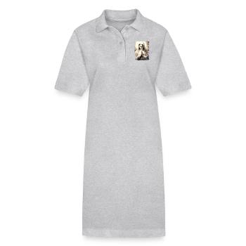 Jungfrau Maria Jesus Bibel christliche Religion christlich - Stanley/Stella Frauen Bio-Polokleid PAIGER - Grau meliert - Vorne