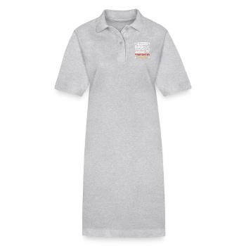 Fier papa d’une fille pompière géniale - Robe polo bio PAIGER Stanley/Stella Femme - gris chiné - Devant
