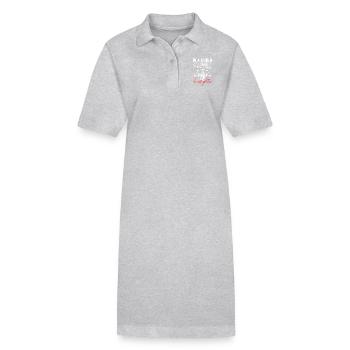 Dans un monde rempli de princesses, soyez pompier - Robe polo bio PAIGER Stanley/Stella Femme - gris chiné - Devant
