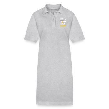 Vous klaxonnez nous buvons, drôle de boire du hayon - Robe polo bio PAIGER Stanley/Stella Femme - gris chiné - Devant