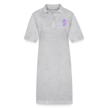 50th Birthday - Stanley/Stella PAIGER Organic Women’s Polo Dress - heather grey - Front