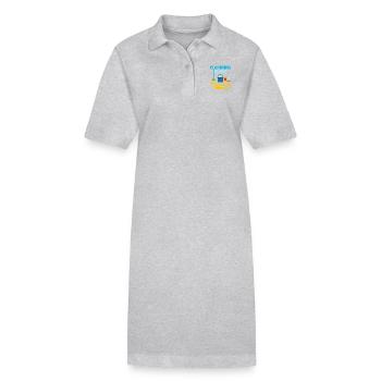 Cleaning Is My Therapy Housekeeping Cleaner - Stanley/Stella PAIGER Organic Women’s Polo Dress - heather grey - Front