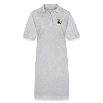 Persian Cat Perserkatze - Stanley/Stella PAIGER Organic Women’s Polo Dress - heather grey - Front