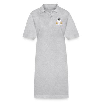 Le singe volant - Robe polo bio PAIGER Stanley/Stella Femme - gris chiné - Devant