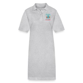 Plongée sous marine pieuvre - Robe polo bio PAIGER Stanley/Stella Femme - gris chiné - Devant