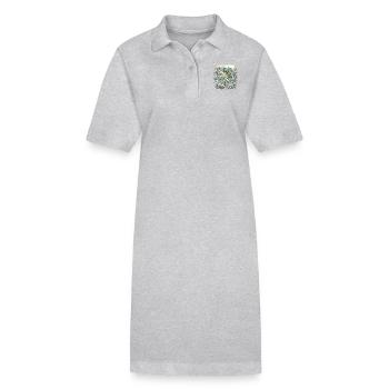 Poisson bar - Robe polo bio PAIGER Stanley/Stella Femme - gris chiné - Devant