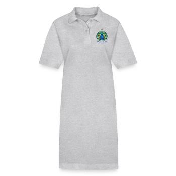 Erbärmlicher Pfau - Stanley/Stella Frauen Bio-Polokleid PAIGER - Grau meliert - Vorne