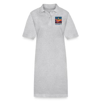 Suisse Montagnes Alpes - Robe polo bio PAIGER Stanley/Stella Femme - gris chiné - Devant