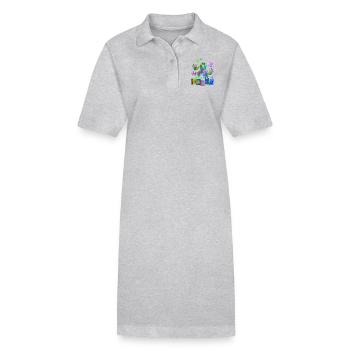 Autisme Super-héros Soignant Puzzle Enfants Anormaux - Robe polo bio PAIGER Stanley/Stella Femme - gris chiné - Devant
