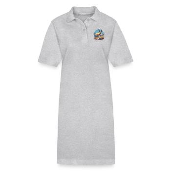 Antilope antilope antilope ouverte - Robe polo bio PAIGER Stanley/Stella Femme - gris chiné - Devant