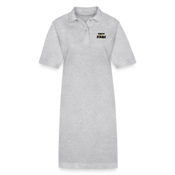 Rêver au-delà des étoiles - Robe polo bio PAIGER Stanley/Stella Femme - gris chiné - Devant