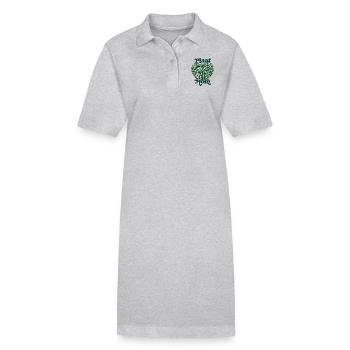 Pflanzen-Mama - Stanley/Stella Frauen Bio-Polokleid PAIGER - Grau meliert - Vorne