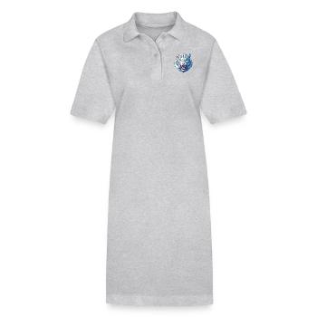 Tigre blanc Weiße Tigre Weißer Tigre - Robe polo bio PAIGER Stanley/Stella Femme - gris chiné - Devant