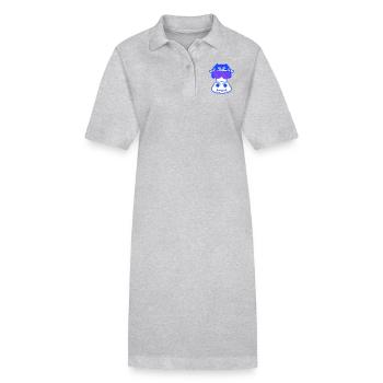 Party Milch Kuh Stier Nutztier Gesicht Music Club - Stanley/Stella Frauen Bio-Polokleid PAIGER - Grau meliert - Vorne