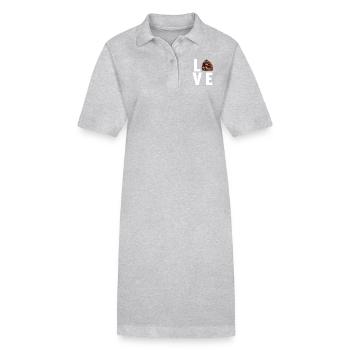 Orang-outan Orangs-outans Orang-outan - Robe polo bio PAIGER Stanley/Stella Femme - gris chiné - Devant