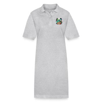 Klassische Monster mit einem lustigen Twist - Stanley/Stella Frauen Bio-Polokleid PAIGER - Grau meliert - Vorne