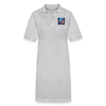 Chevreuil - Robe polo bio PAIGER Stanley/Stella Femme - gris chiné - Devant