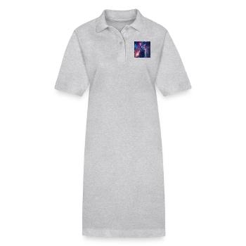 Kaninchen - Stanley/Stella Frauen Bio-Polokleid PAIGER - Grau meliert - Vorne