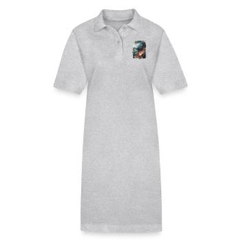 Cerf-volant - Robe polo bio PAIGER Stanley/Stella Femme - gris chiné - Devant