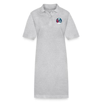Conte de fées Petit Chaperon Rouge Loup Enfants Coeur Lune Mignon - Robe polo bio PAIGER Stanley/Stella Femme - gris chiné - Devant