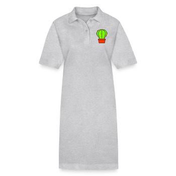 Cactus Plante Épineux Épineux Déserts Cactus - Robe polo bio PAIGER Stanley/Stella Femme - gris chiné - Devant