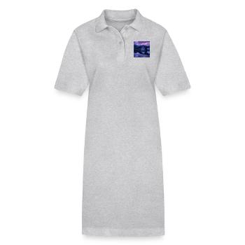 Japan - Stanley/Stella PAIGER Organic Women’s Polo Dress - heather grey - Front