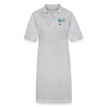Pêcher l’amitié Accepter les différences - Robe polo bio PAIGER Stanley/Stella Femme - gris chiné - Devant