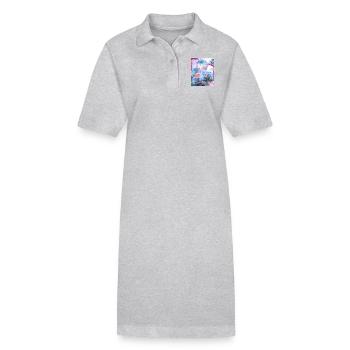 Pêcher l’amitié Accepter les différences - Robe polo bio PAIGER Stanley/Stella Femme - gris chiné - Devant