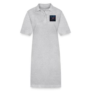Banjo - Robe polo bio PAIGER Stanley/Stella Femme - gris chiné - Devant