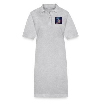 Banjo - Robe polo bio PAIGER Stanley/Stella Femme - gris chiné - Devant