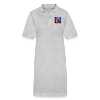 Akkordeon - Stanley/Stella Frauen Bio-Polokleid PAIGER - Grau meliert - Vorne